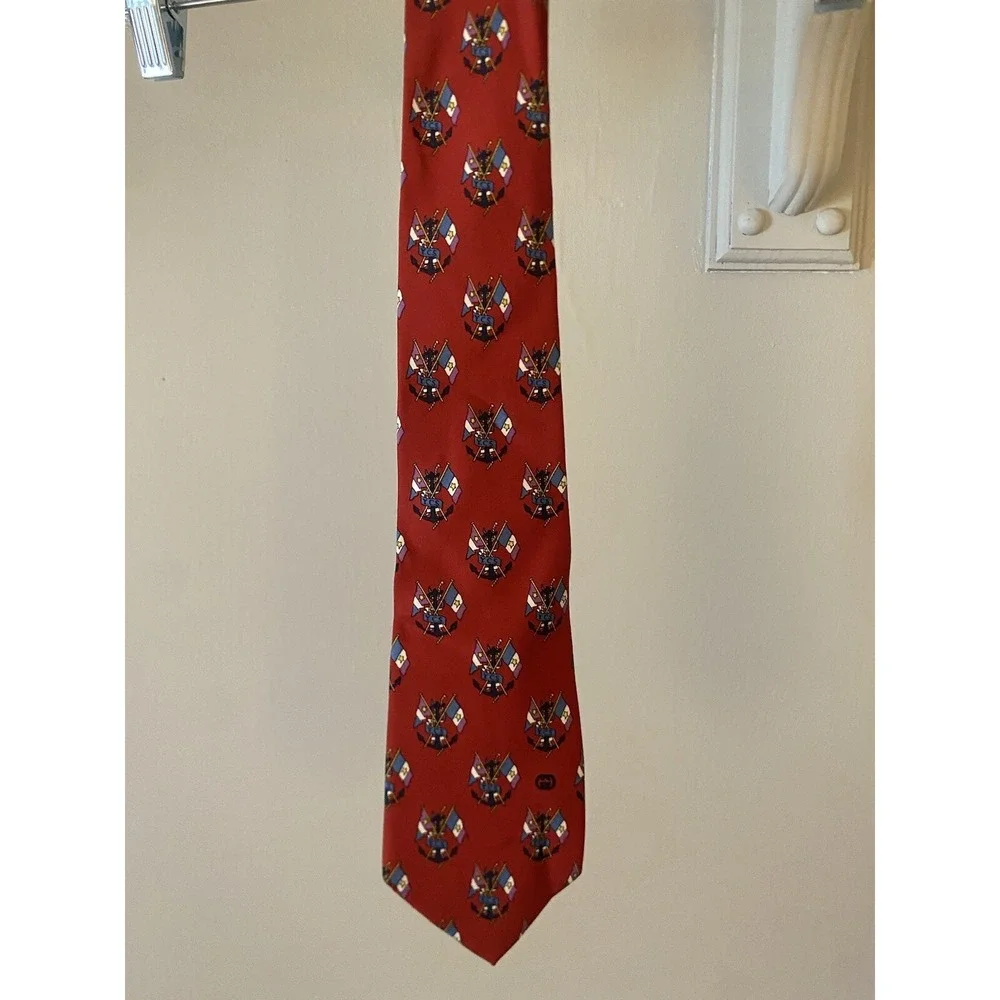 Vintage Gucci‎ Silk Tie Flags Anchors Nautical